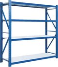 Adjustable Easy Install Industrial 4 Layers Shelf Rack Shelves Warehouse Commercial Metal Steel Automated Retrieval