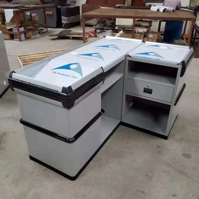 TGL Supermarket Checkout Counter For Grocery Store OEM Powder coating Surface