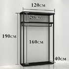 Polish Clothes Store Rack For Wardrobe Shop Electroplate Surface OEM ODM