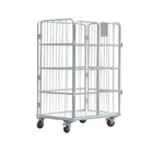 Warehouse Collapsible Cart Trolley Load Bearing 500kg Zinc Plated Roll Cage Car Tool