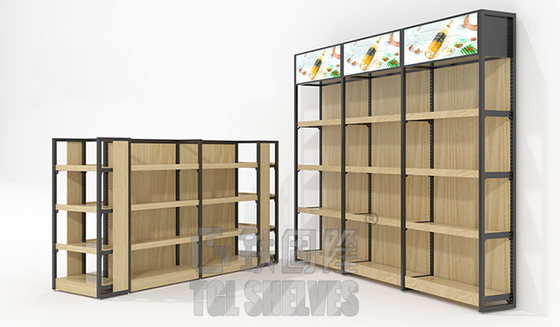 ODM Wooden Display Racks For Shop , Cosmetic Display Shelves CE Certificate