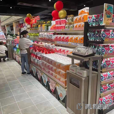 Powder Coating Supermarket Racking System , Economic Supermarket Hanging Rack Multi Layers