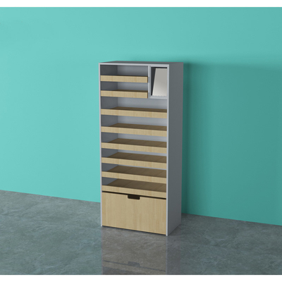 Customized Wooden Gondola Display Shelf Storage Rack For Retail Store