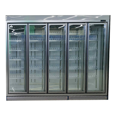 1980L Supermarket Display Refrigerator Double Temperature Commercial Chiller And Freezer